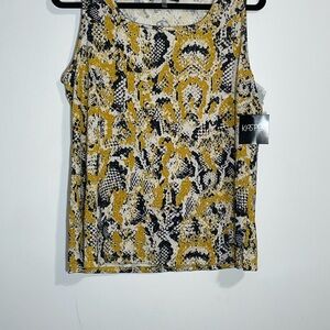 Kasper Women's Vibrant Yellow and Black Tank Top